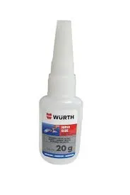 ADHESIVO CIANOCRILATO SUPERGLUE 20 GR ( TIPO GOTITA )WURTH
