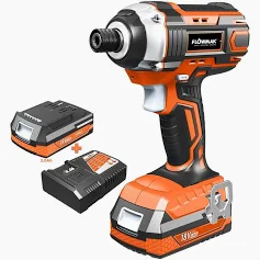 ATORNILLADOR IMPACTO 1/4 C-BATERIA 18V 2AH+CARGAD FLOWMAK