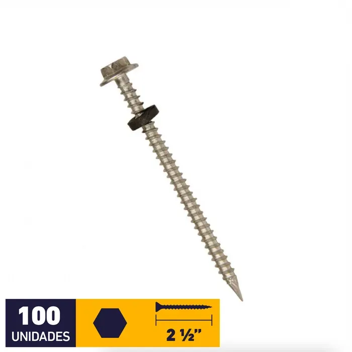 TORNILLO 10 X 2 1/2 ESPADA 100 UNIDADES