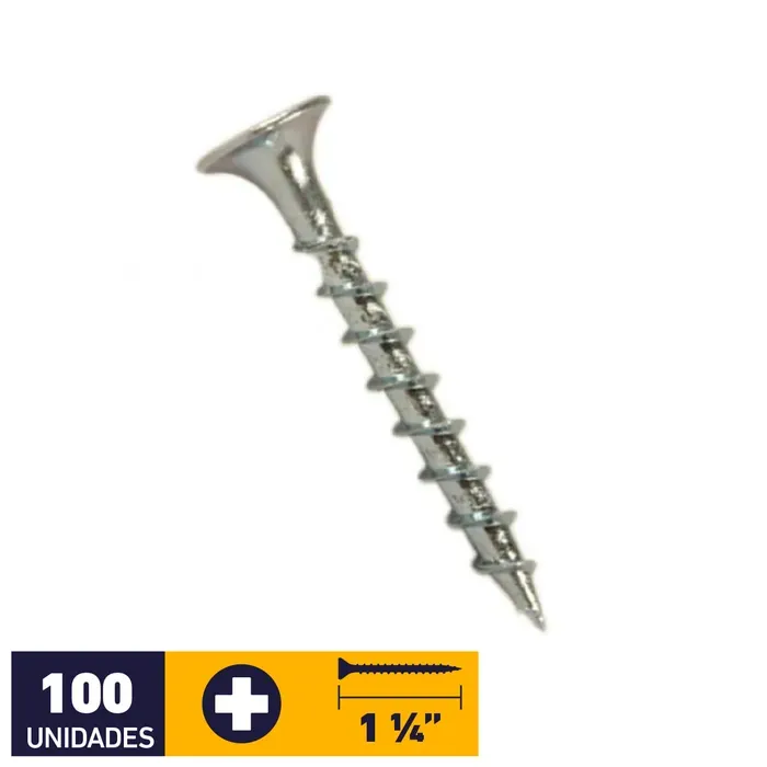 TORNILLO 6 X 1 1/4 CRS 100 UN