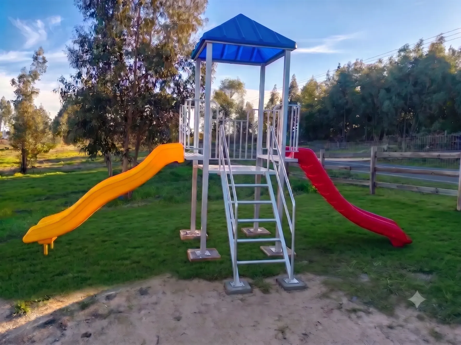Plaza Infantil Modular con Torre, 2 Toboganes PLAZA 5