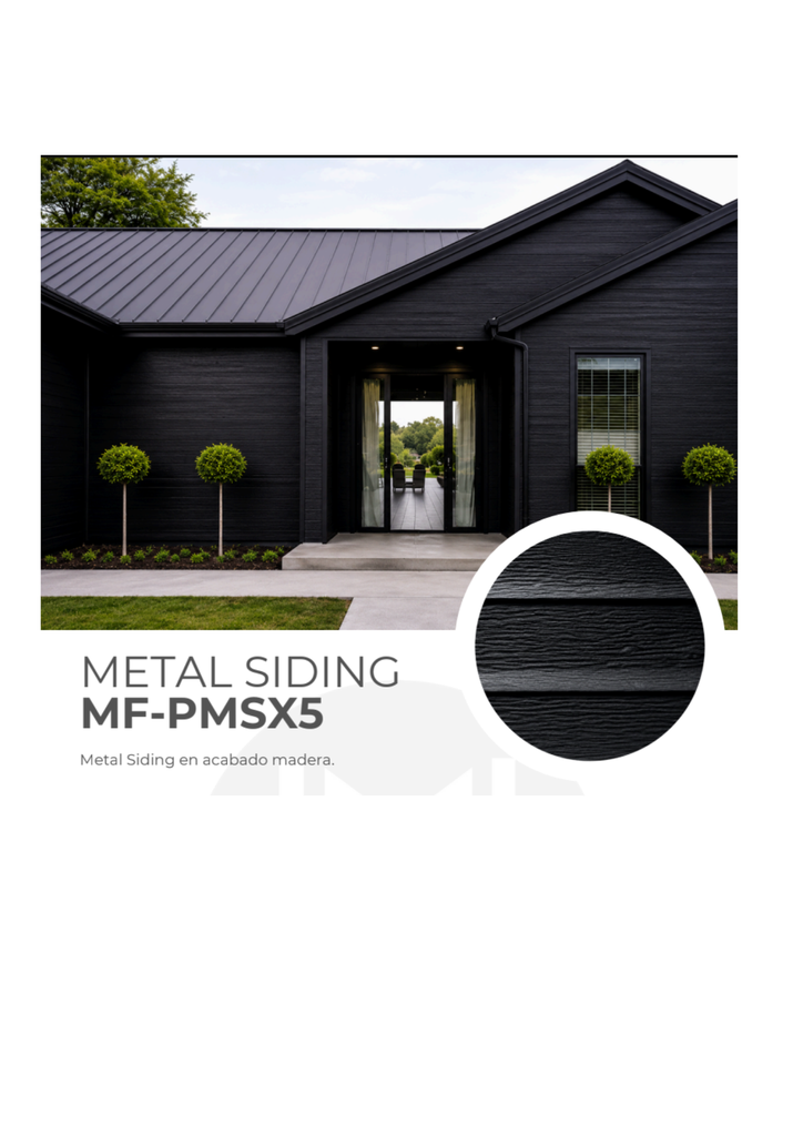 METAL SIDING PMSX5 0.40X 3.60 MTS UNIDAD