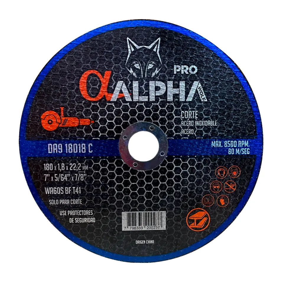 DISCO DE CORTE 7 X 1.8 EXTRA FINO AC/AC INOX