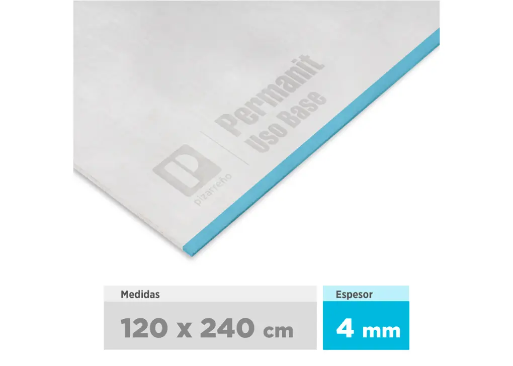 Fibrocemento 4mm 1.20x2.40 ( Internit )