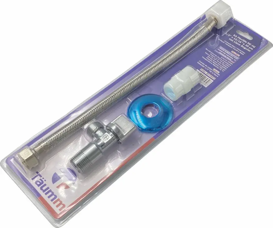 [051336222-T] Flexible c/Llave Angular1/2" x7/8" 25 cm