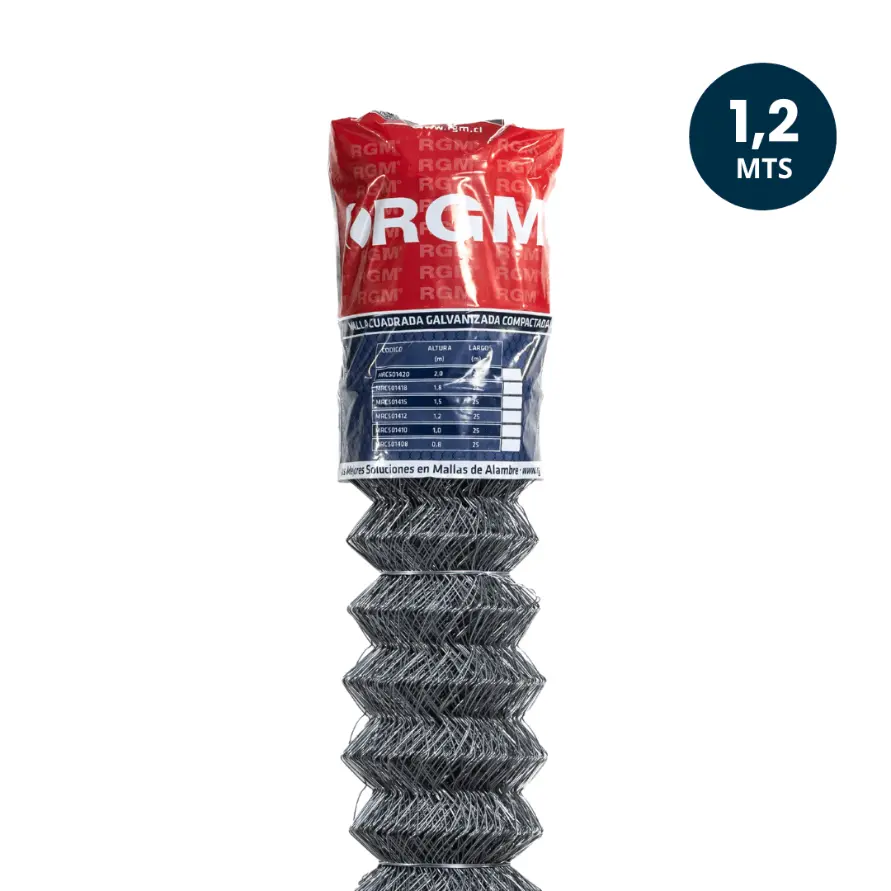 Malla cuadrada Bizcocho 120 cms rollo de 25 metros