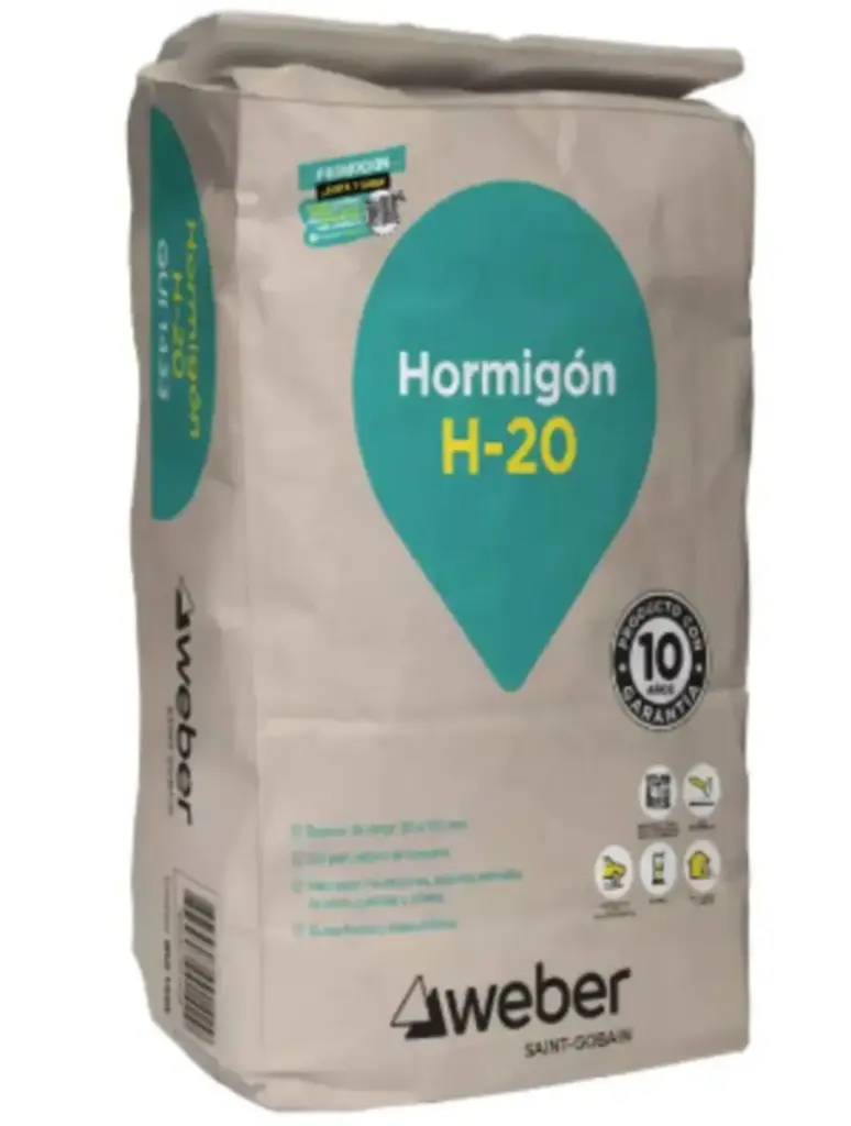 MORTERO HORMIGON H20 WEBER SACO 25 KG